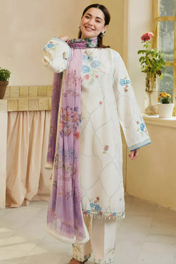 3pc-Printed-Embroidered-Lawn HC 102